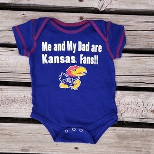 KU Blue Kids Baby Bodysuit Onesie 3-6 Months Kansas Jayhawks